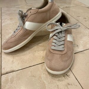 Women's Beige and White Sneakers